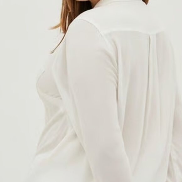 NWT Button-Up Ivory Blouse‎ - Picture 2 of 5